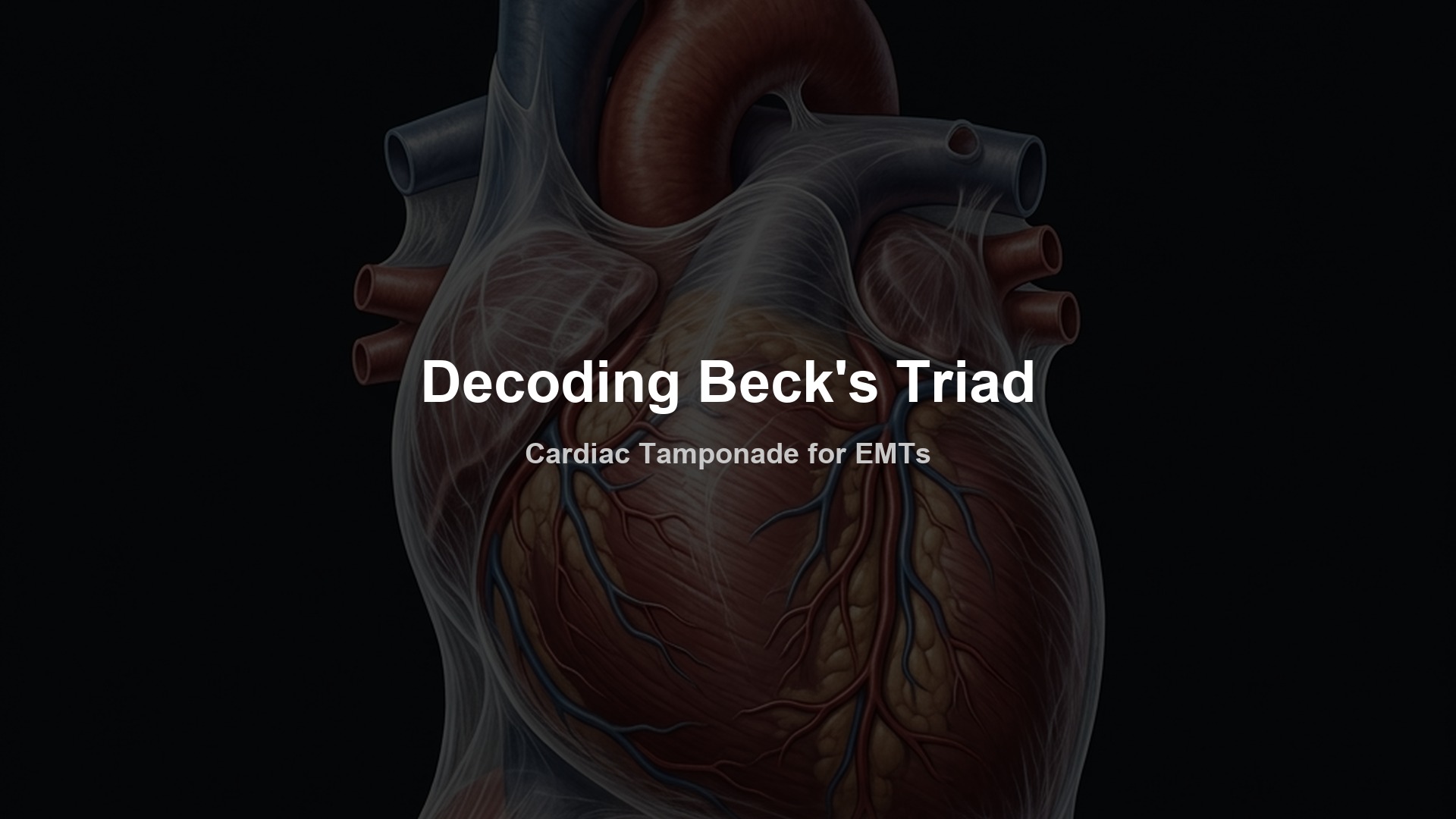 Decoding Beck's Triad: Cardiac Tamponade for EMTs