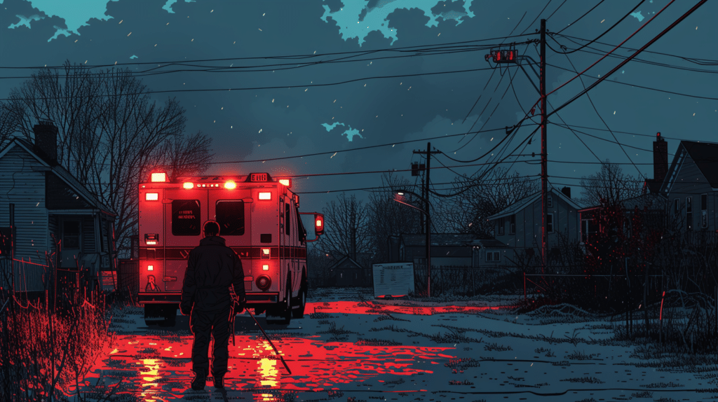 EMT responding to winter emergency
